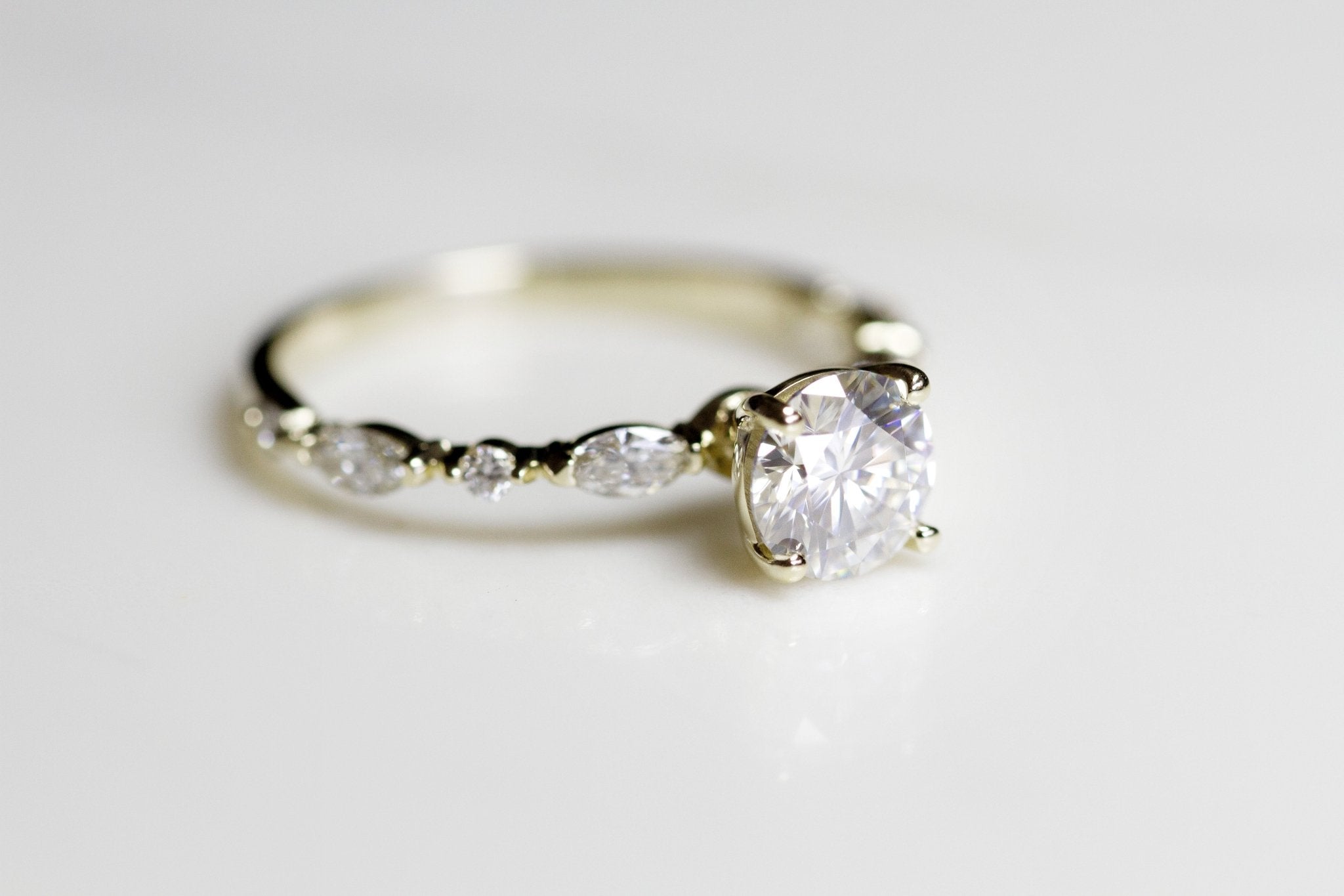 Kelly Round Moissanite Ring - Eliise Maar Jewellery