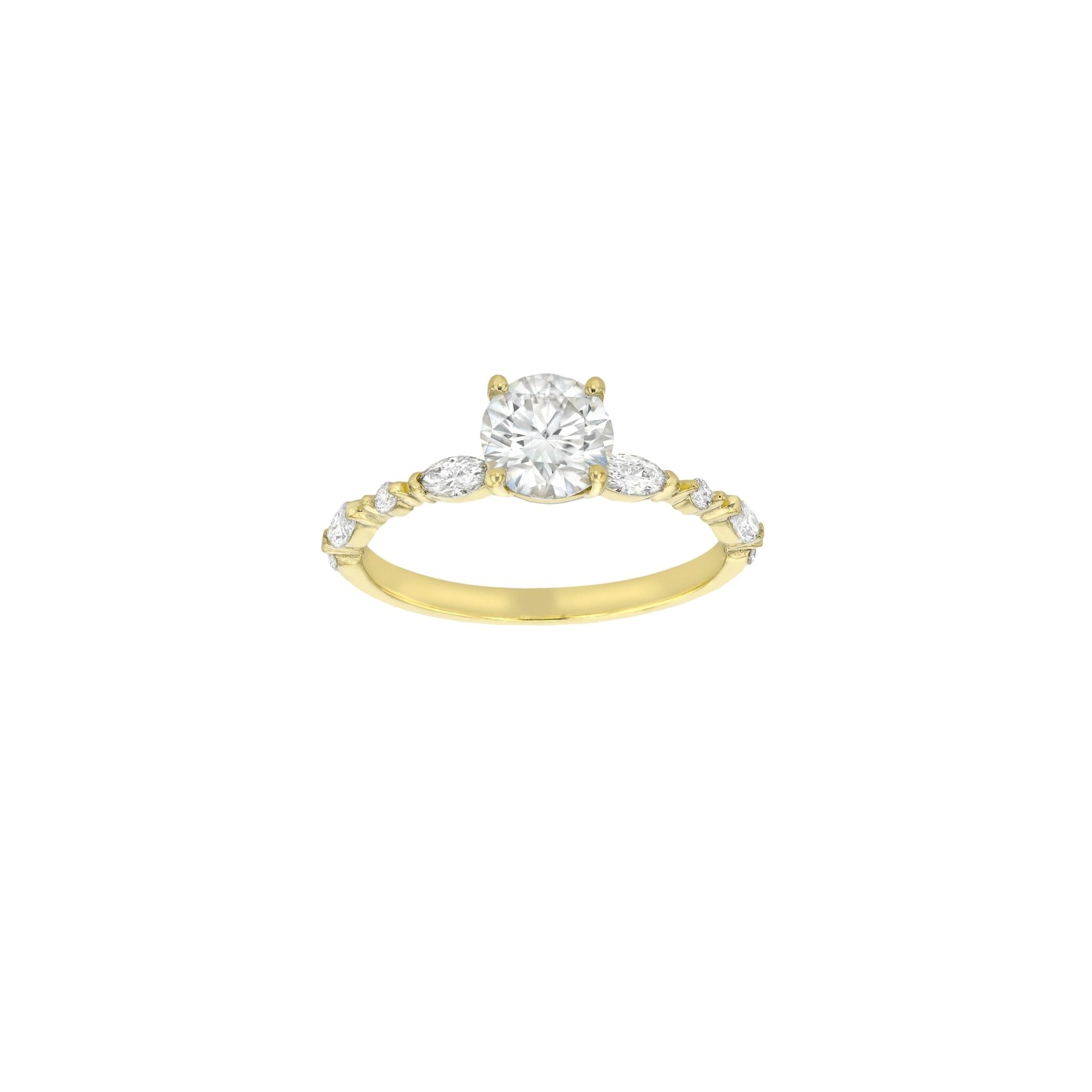 Kelly Round Moissanite Ring - Eliise Maar Jewellery