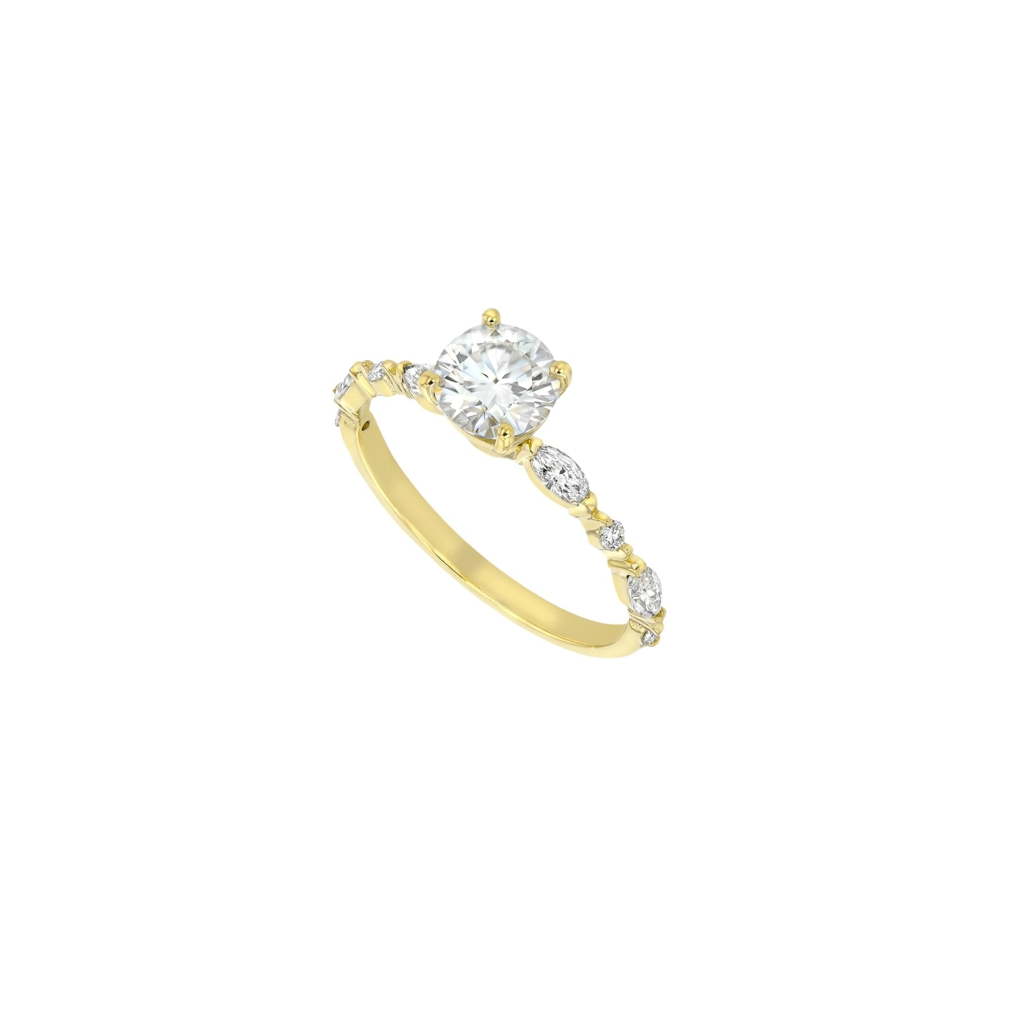 Kelly Round Moissanite Ring - Eliise Maar Jewellery