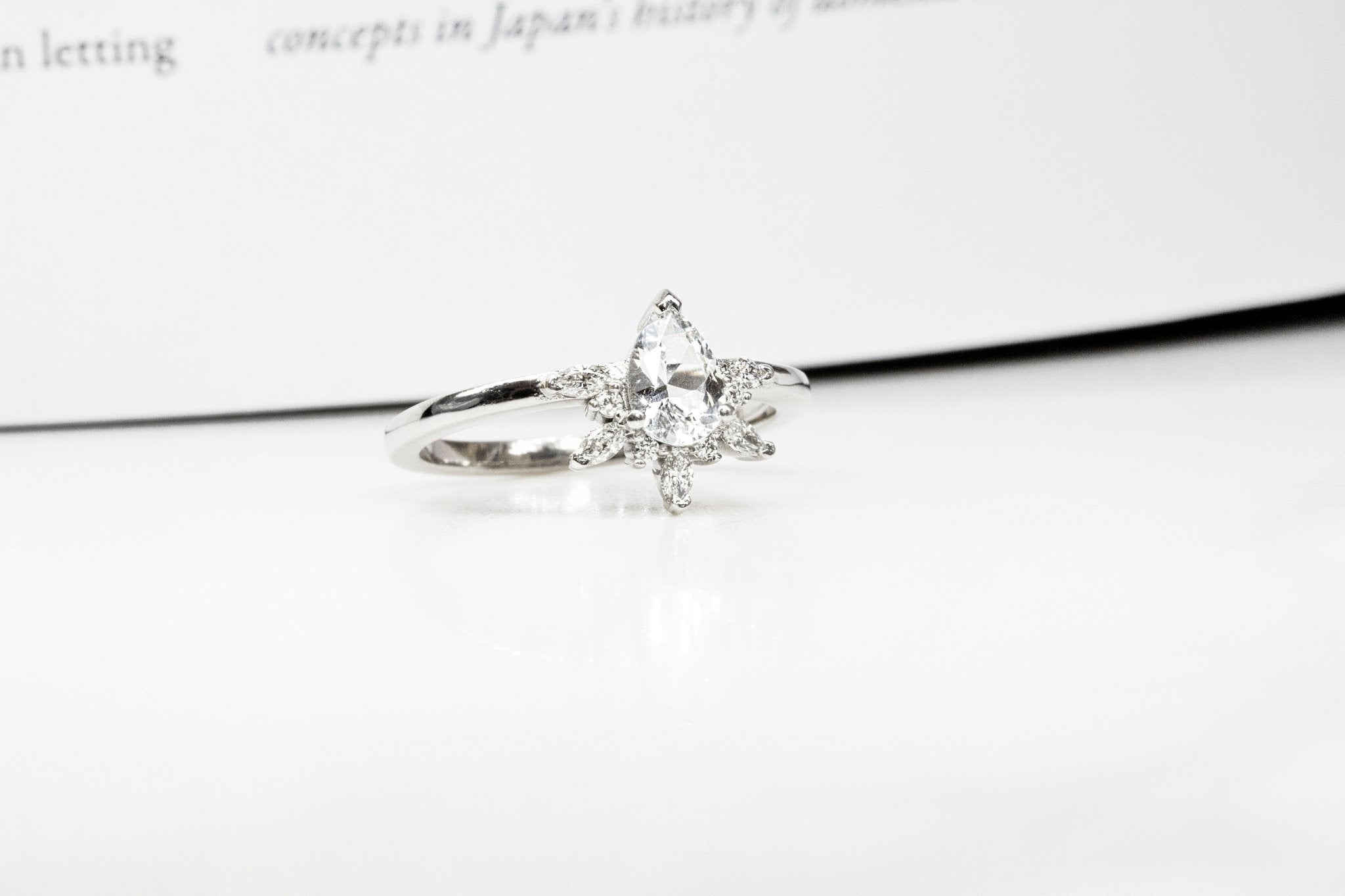 Natasha Ring White Sapphire - Eliise Maar Jewellery