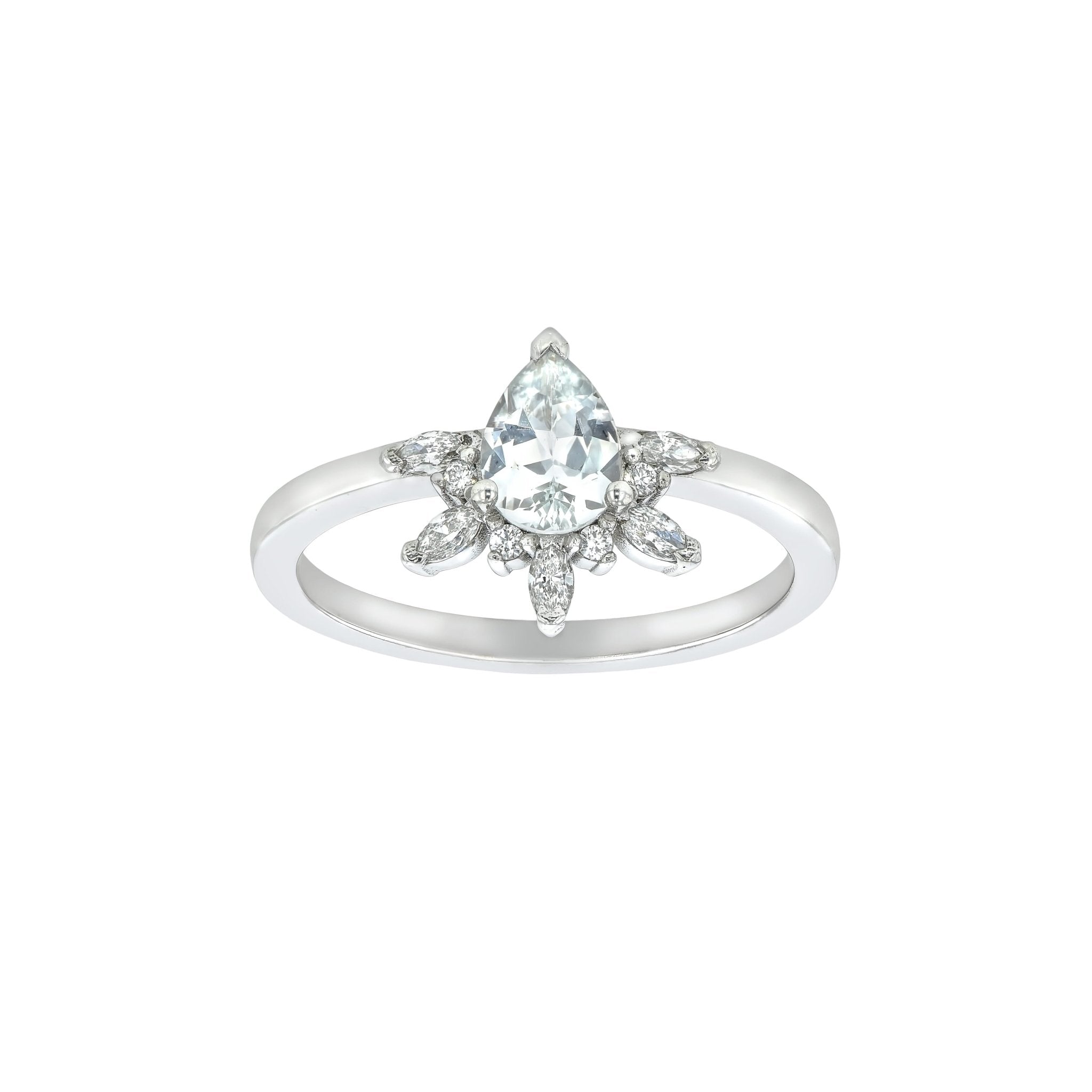 Natasha Ring White Sapphire - Eliise Maar Jewellery