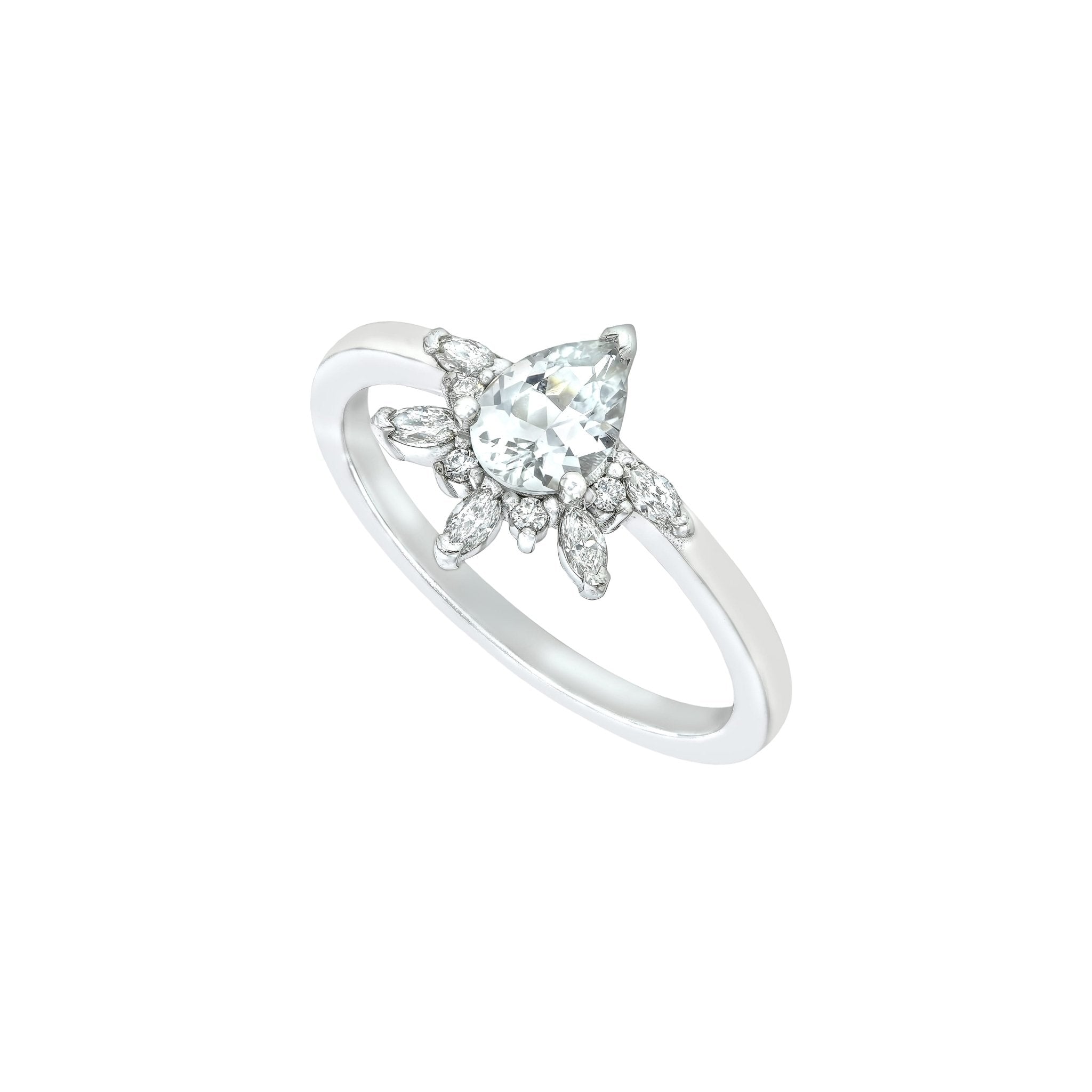 Natasha Ring White Sapphire - Eliise Maar Jewellery