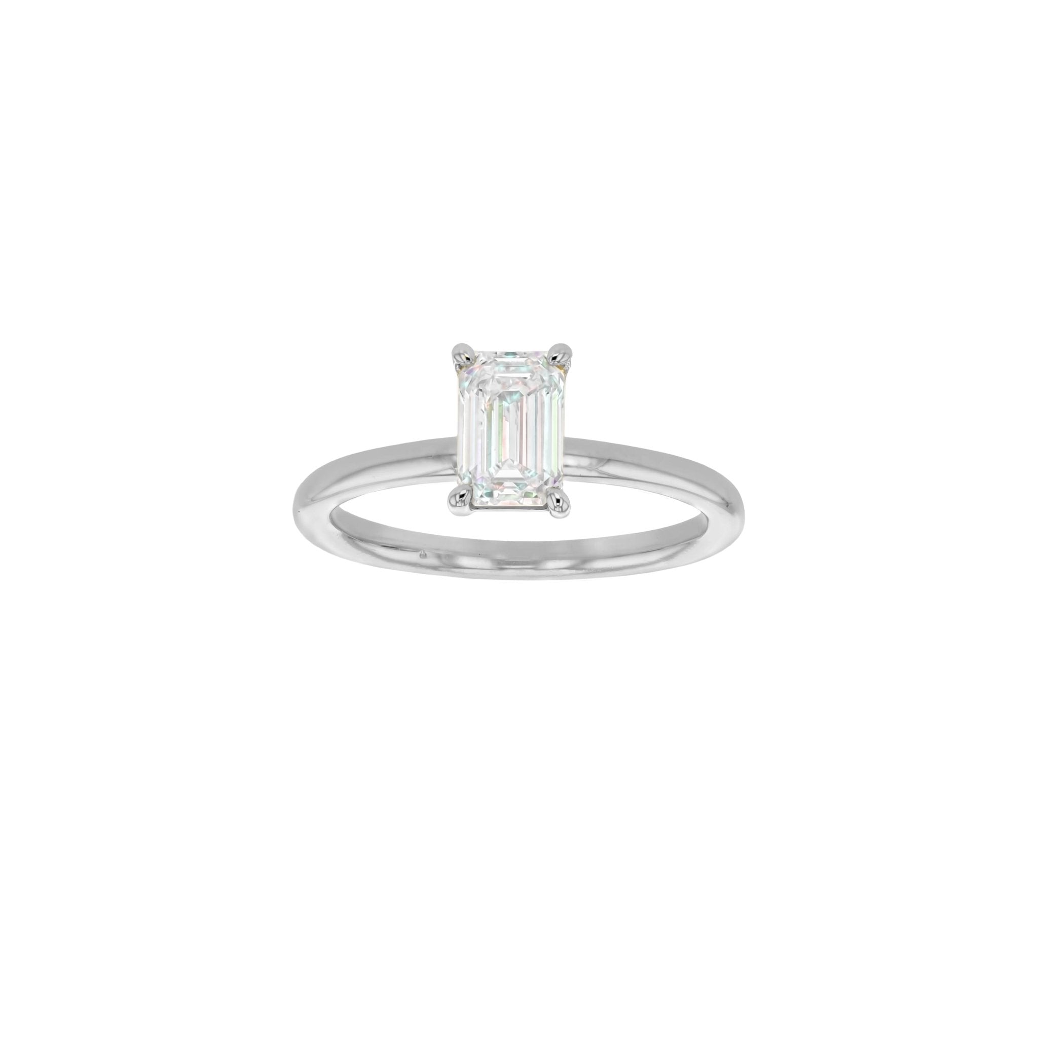 Olivia Emerald Cut Diamond Solitaire - Eliise Maar Jewellery