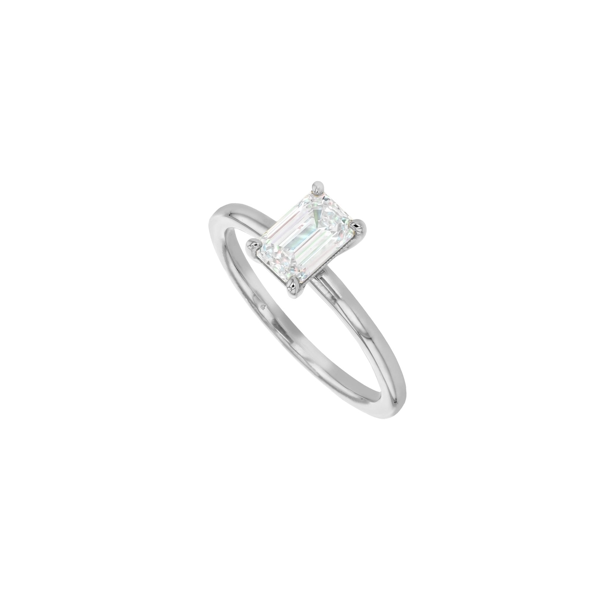 Olivia Emerald Cut Diamond Solitaire - Eliise Maar Jewellery