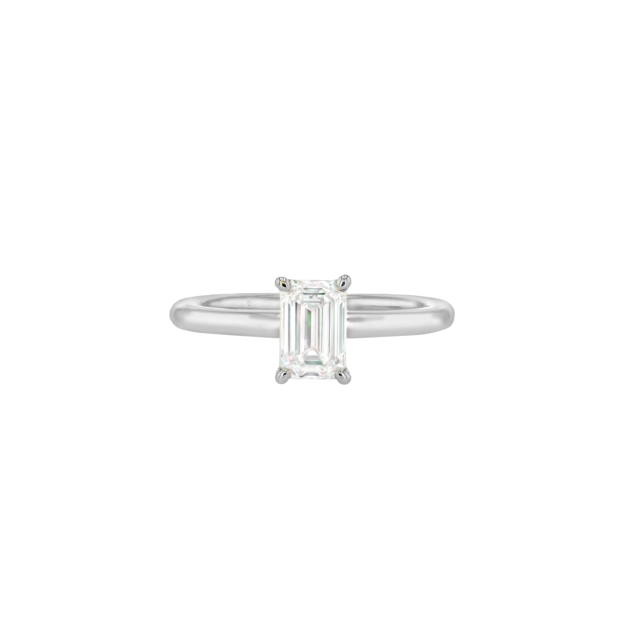 Olivia Emerald Cut Diamond Solitaire - Eliise Maar Jewellery