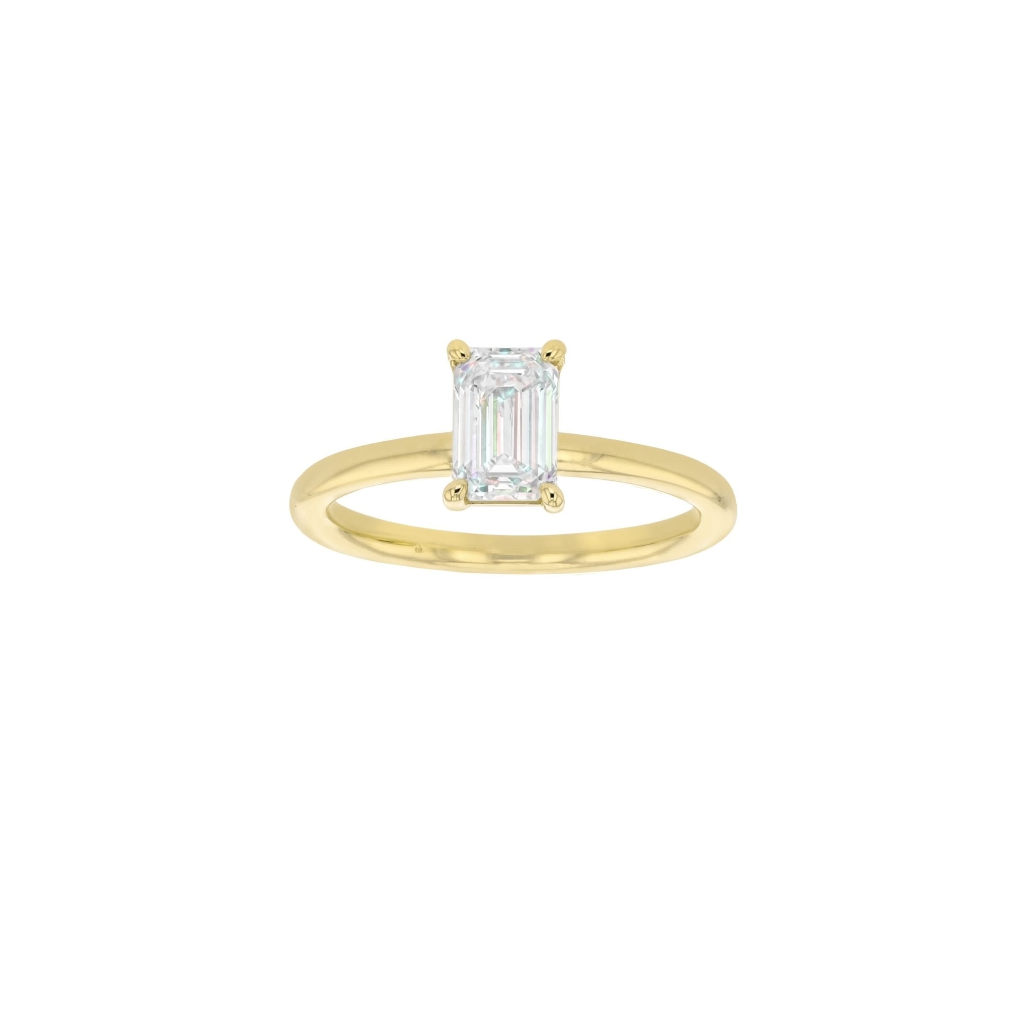 Olivia Emerald Cut Diamond Solitaire - Eliise Maar Jewellery