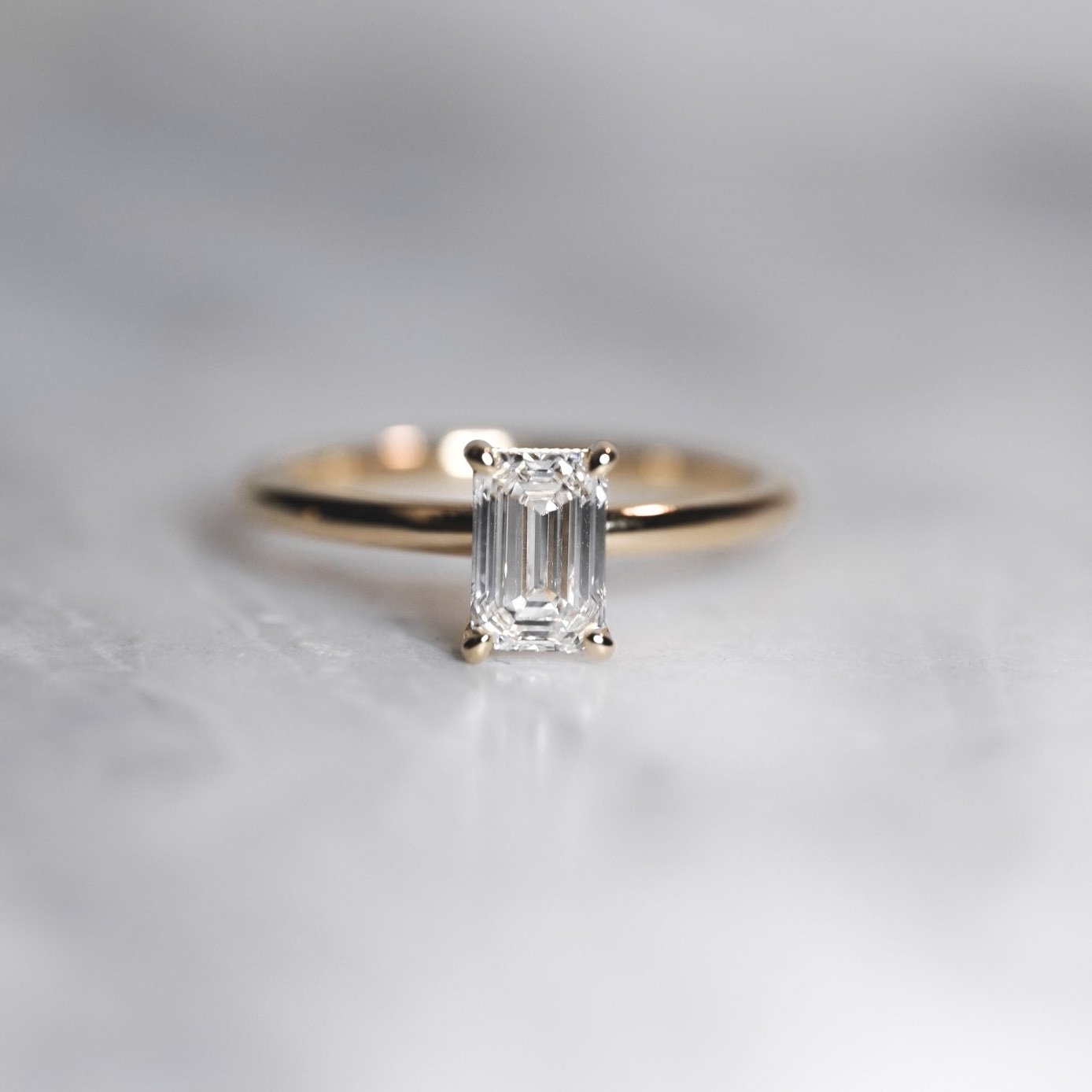 Olivia Emerald Cut Diamond Solitaire - Eliise Maar Jewellery