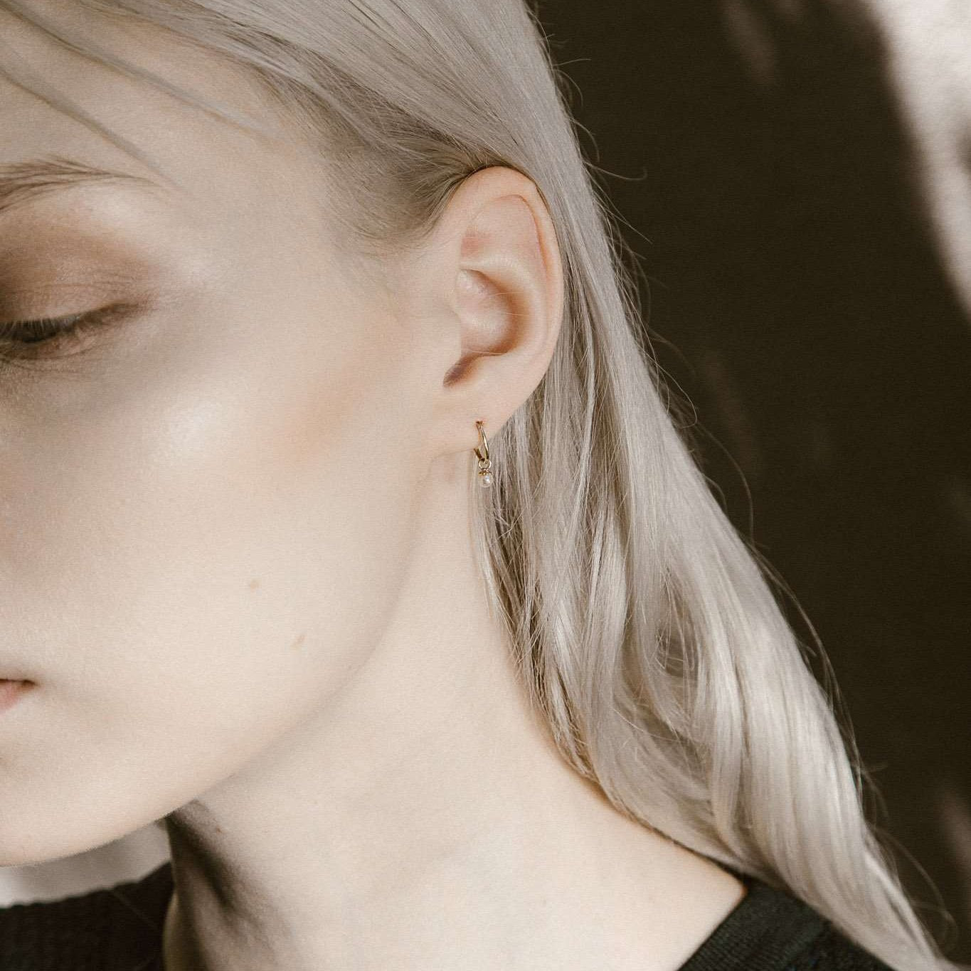 Pearl Sleeper Earrings - Eliise Maar Jewellery