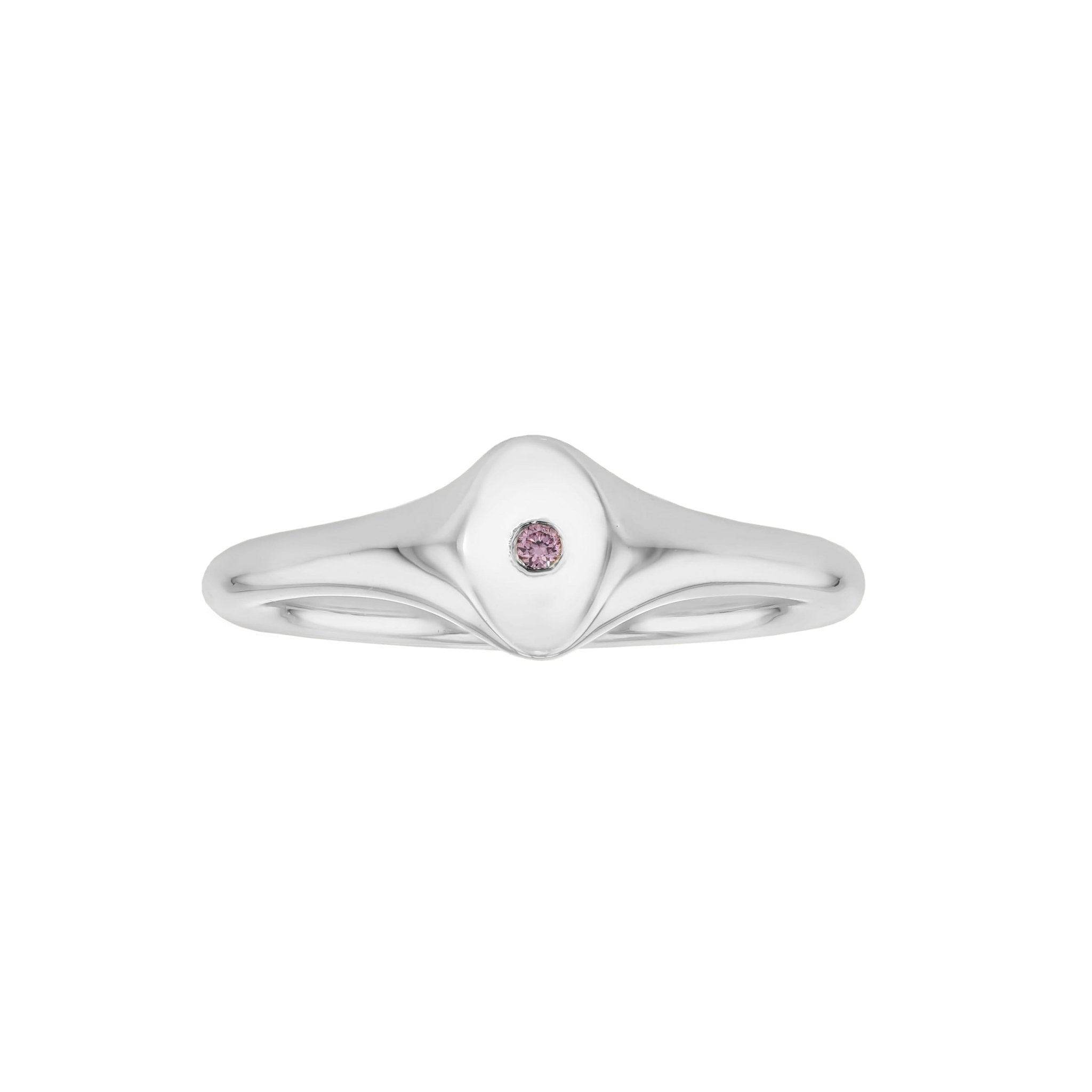 Pink Argyle Diamond Signet Ring - Eliise Maar Jewellery