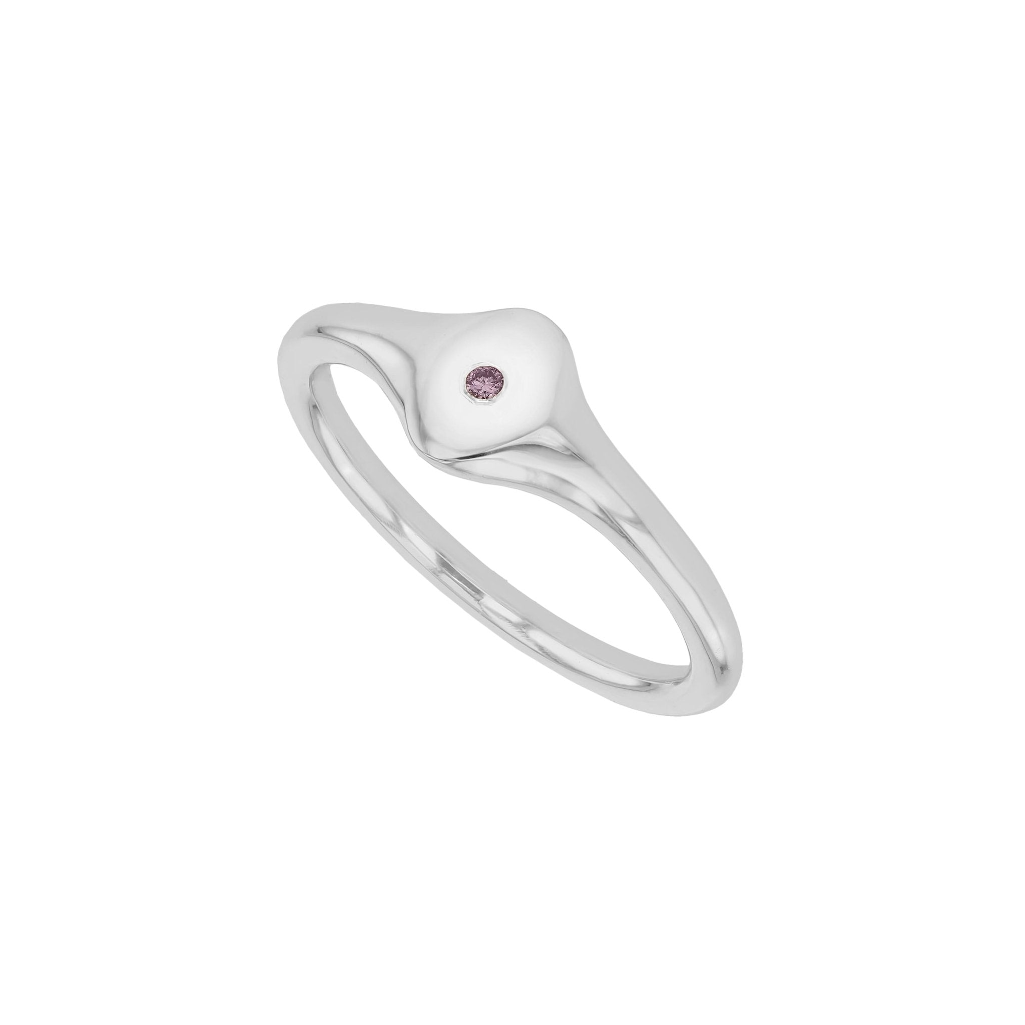 Pink Argyle Diamond Signet Ring - Eliise Maar Jewellery