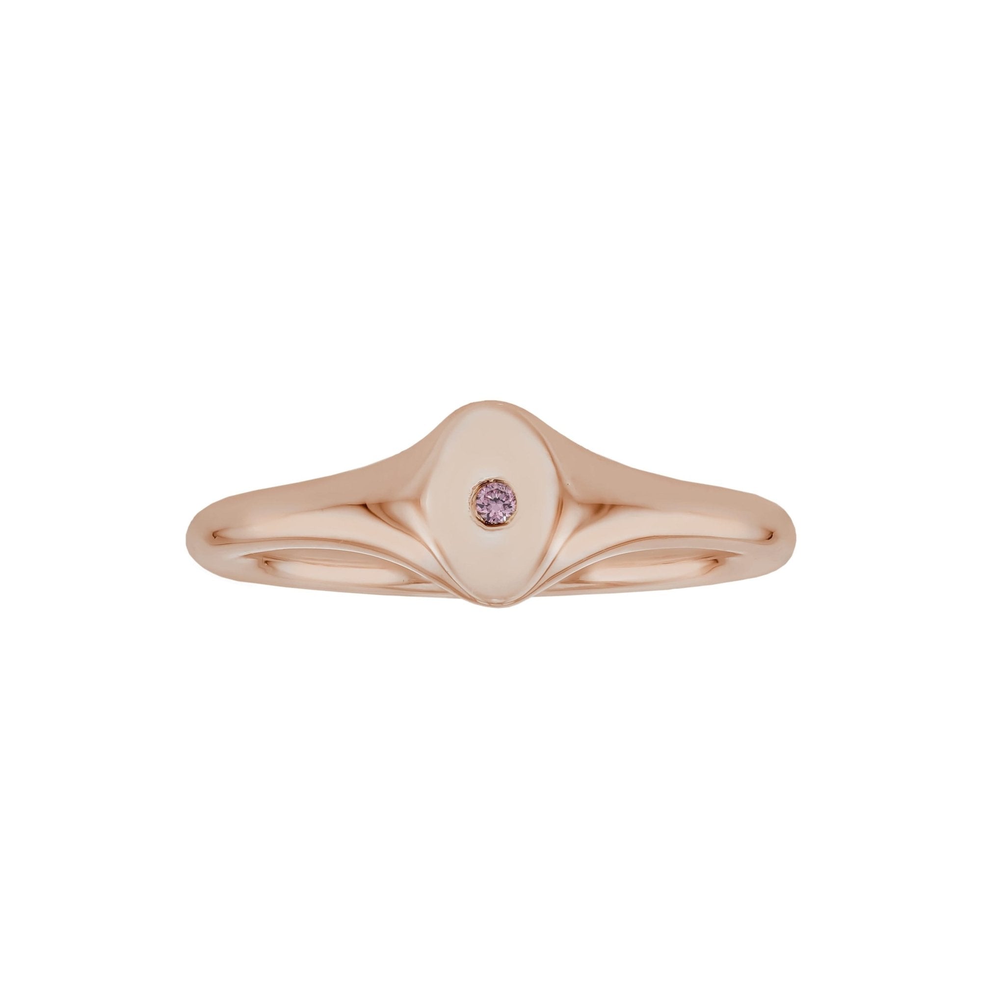 Pink Argyle Diamond Signet Ring - Eliise Maar Jewellery