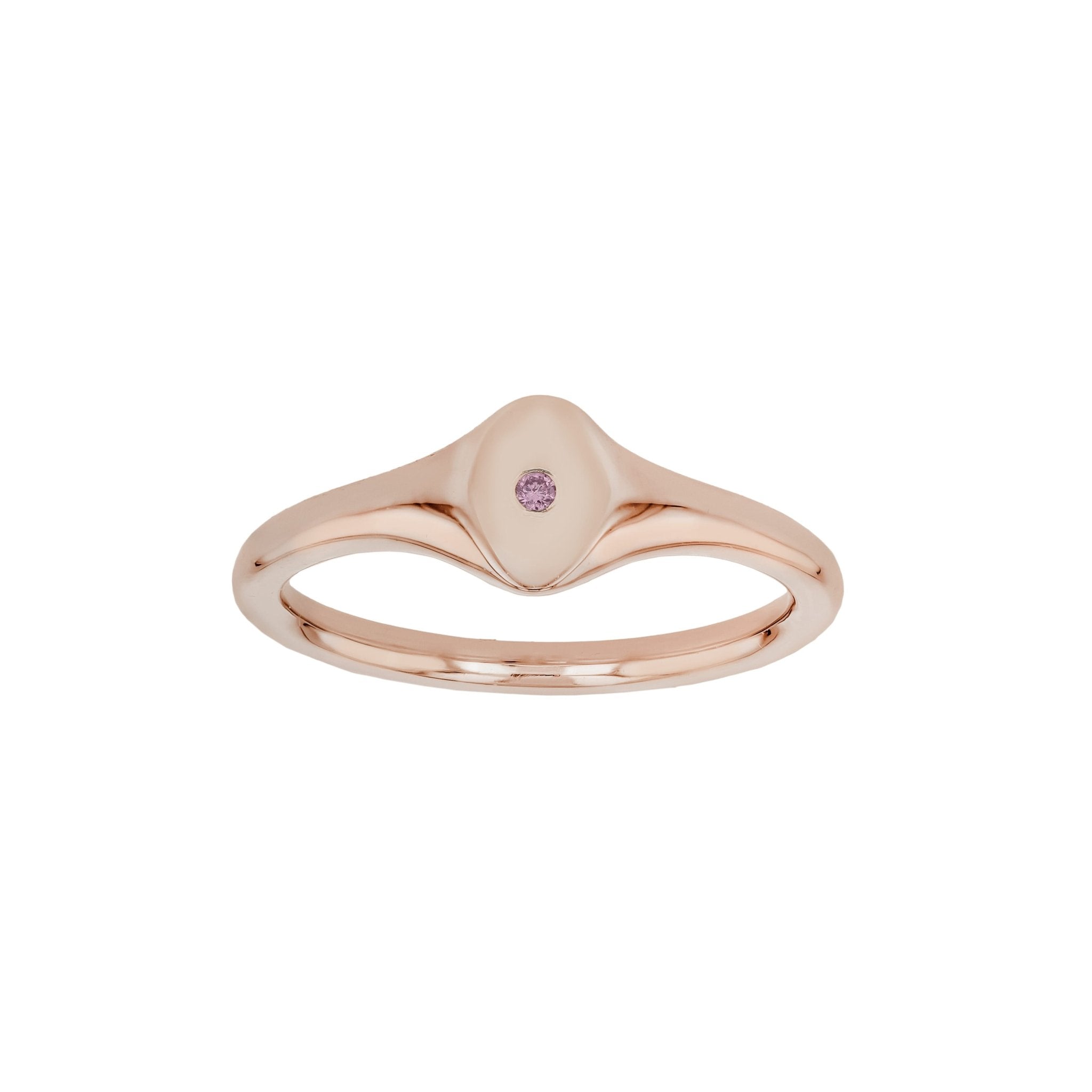 Pink Argyle Diamond Signet Ring - Eliise Maar Jewellery