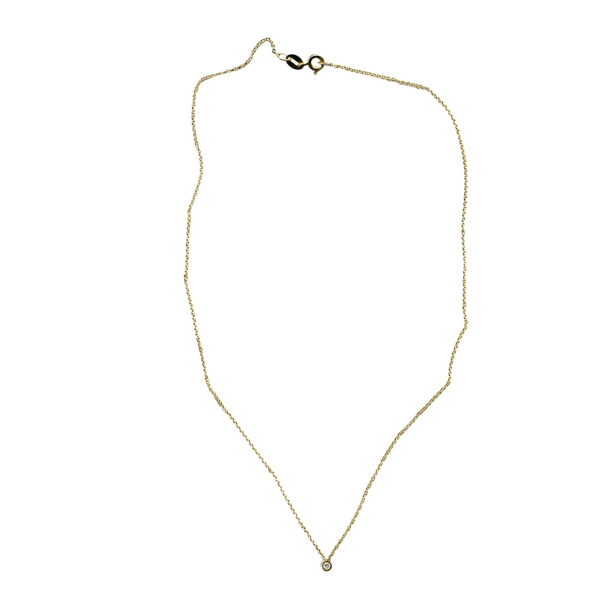 Single Diamond Necklace Gold - Eliise Maar Jewellery