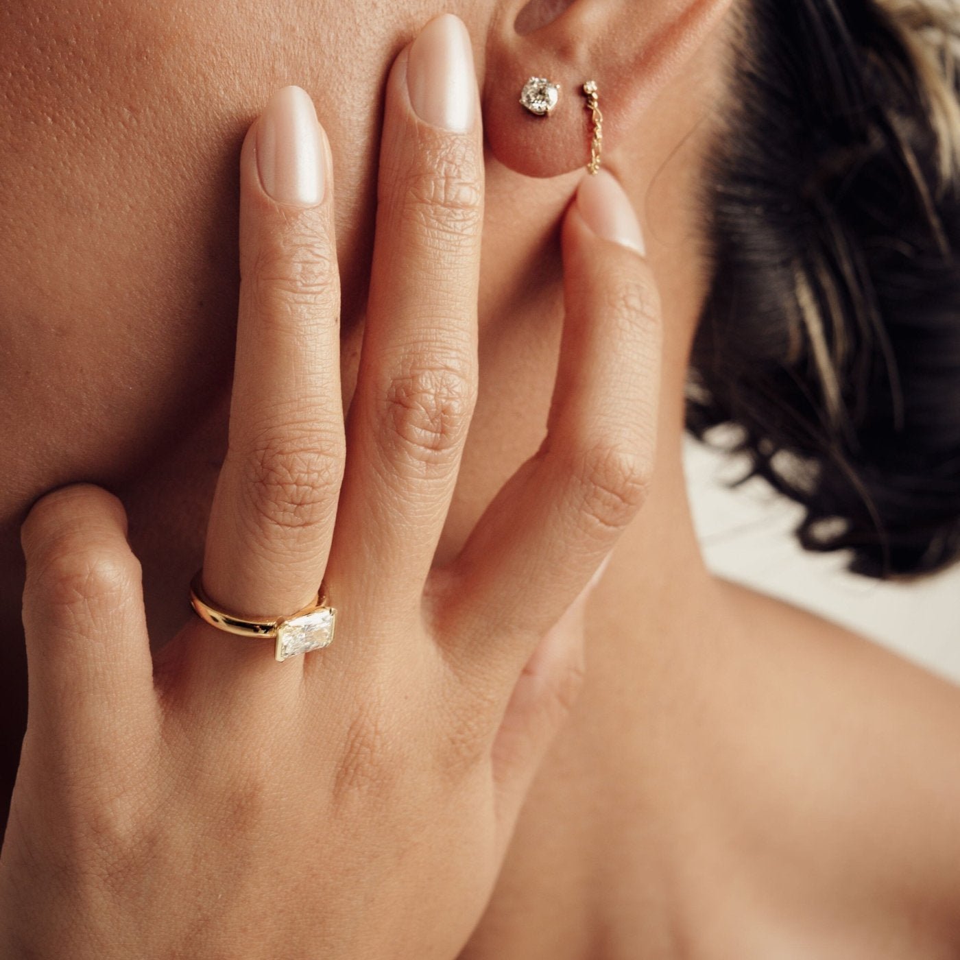 Vivian East-West Radiant Ring - Eliise Maar Jewellery